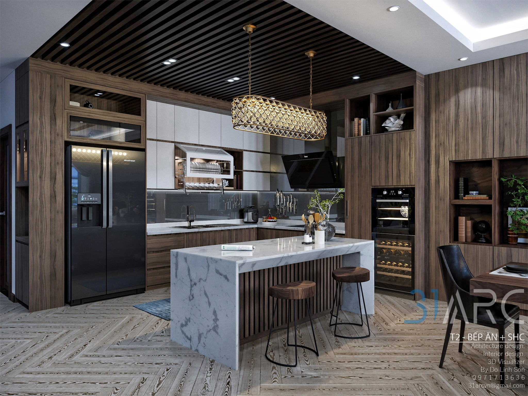 3D Interior Model Kitchen Living room 0126 Scene 3dsmax