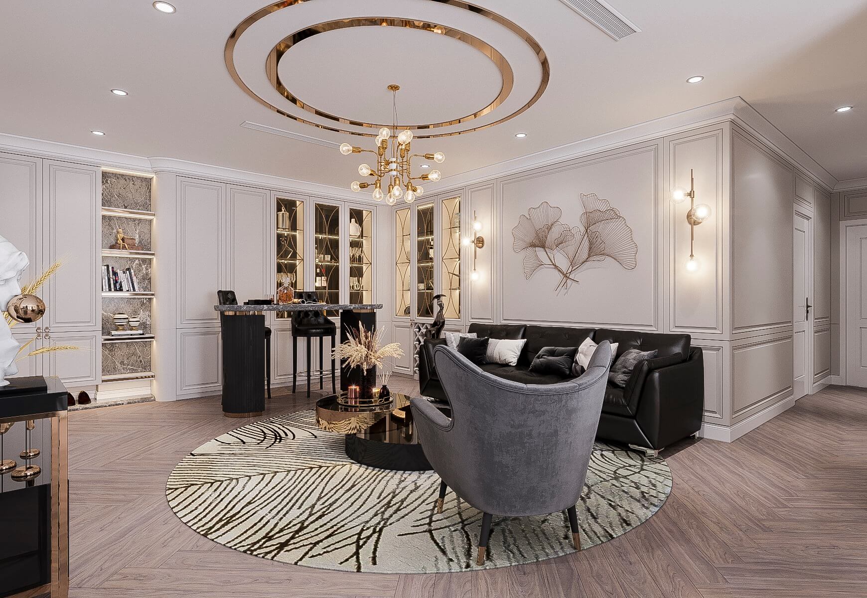 3D Interior Model Kitchen Living room 0128 Scene 3dsmax