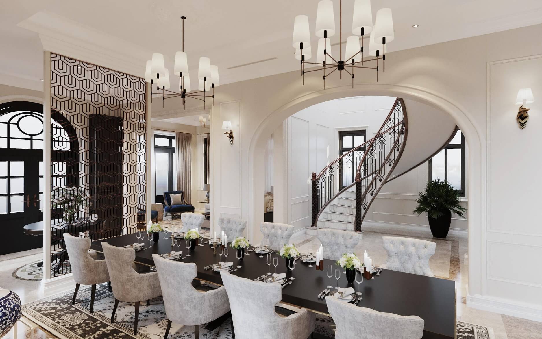 3D Interior Model Kitchen Living room 0128 Scene 3dsmax