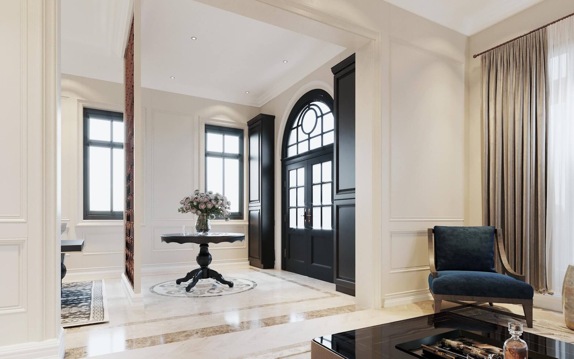 3D Interior Model Kitchen Living room 0128 Scene 3dsmax