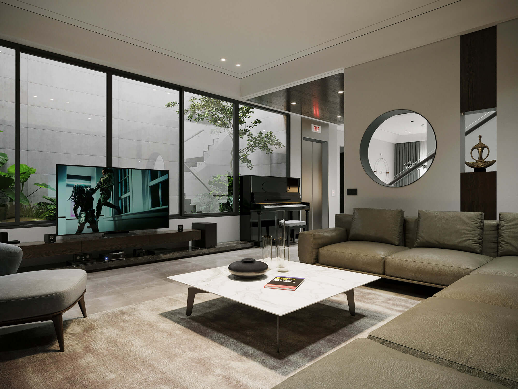 3D Interior Model Kitchen Living room 0130 Scene 3dsmax