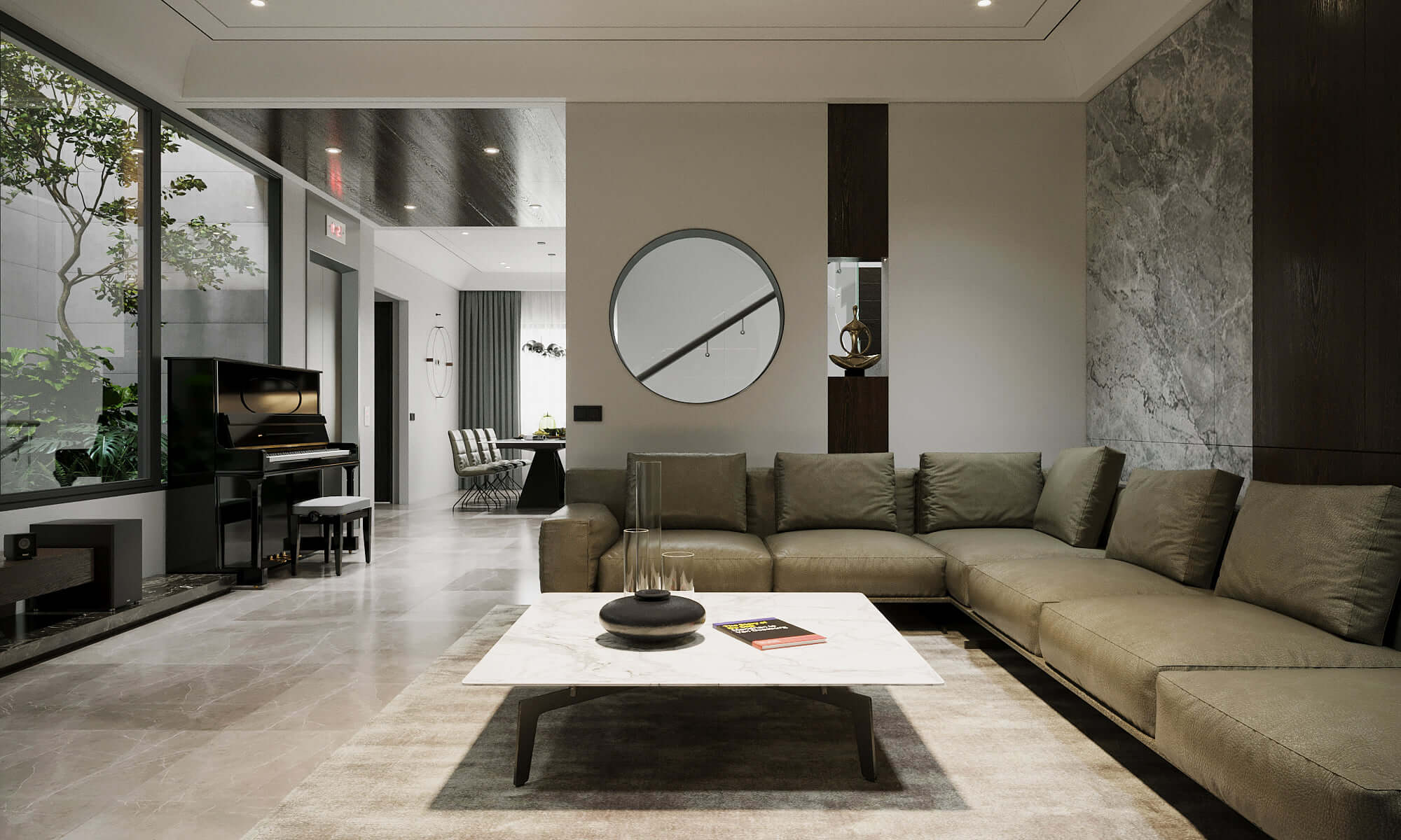 3D Interior Model Kitchen Living room 0130 Scene 3dsmax