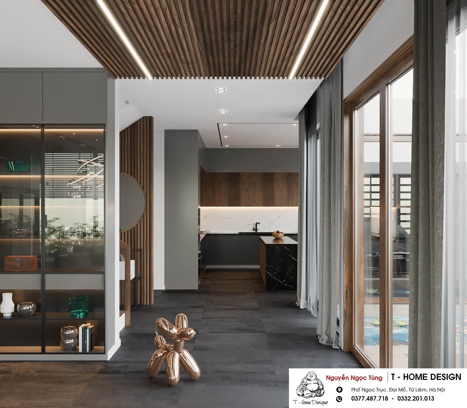 3D Interior Model Kitchen Living room 0131 Scene 3dsmax