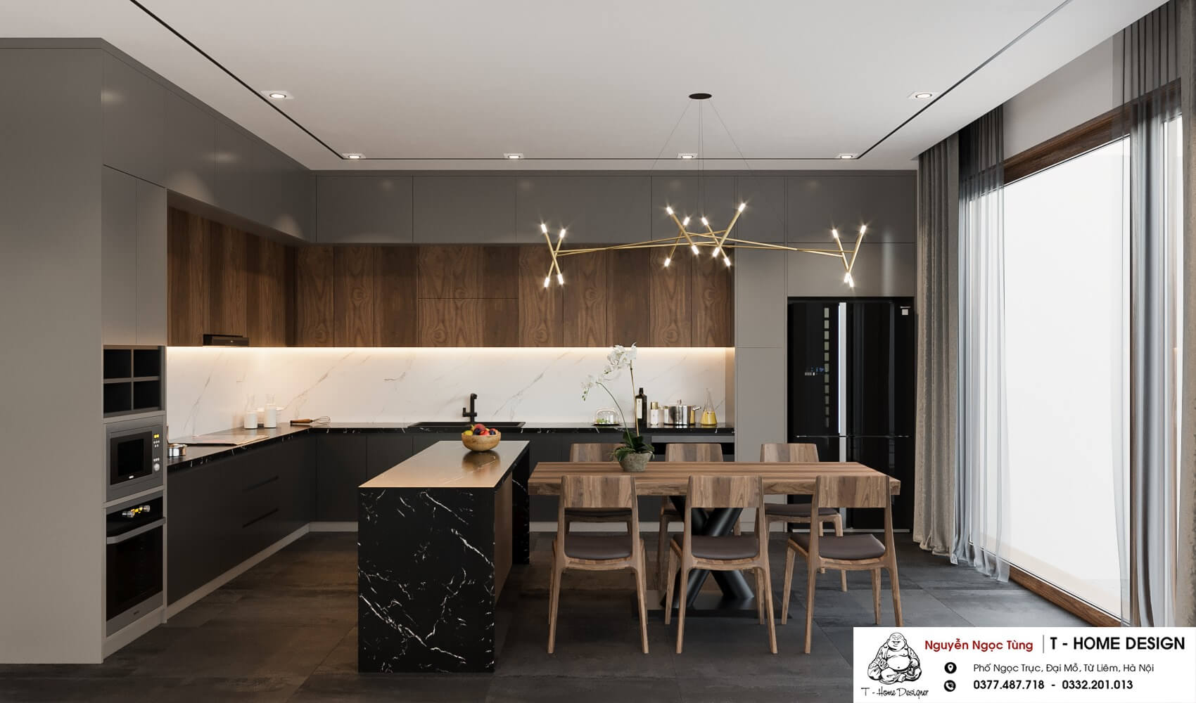 3D Interior Model Kitchen Living room 0131 Scene 3dsmax