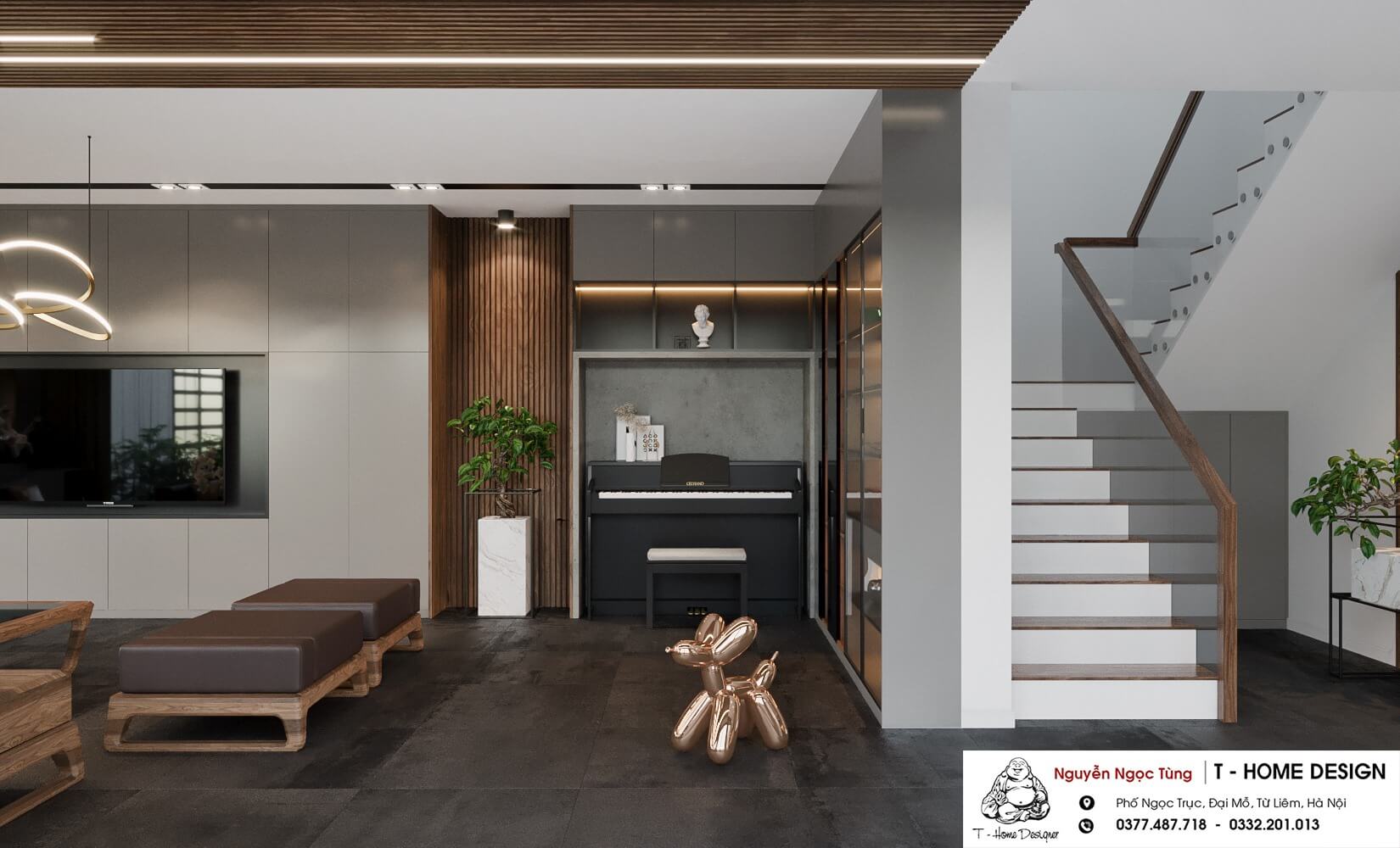 3D Interior Model Kitchen Living room 0131 Scene 3dsmax