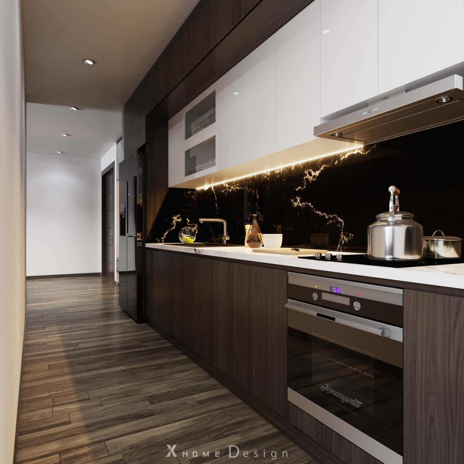 3D Interior Model Kitchen Living room 0132 Scene 3dsmax