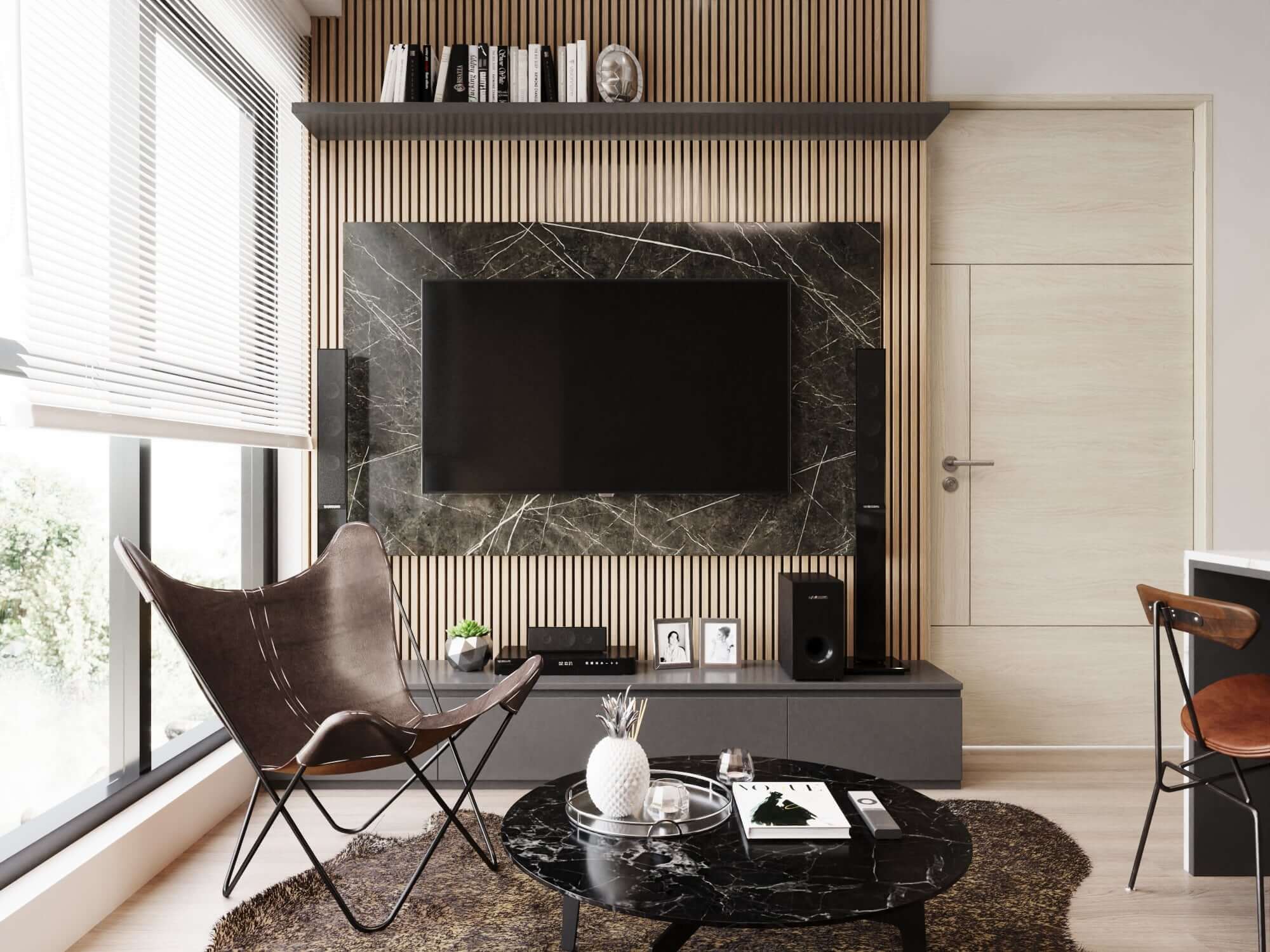 3D Interior Model Kitchen Living room 0134 Scene 3dsmax