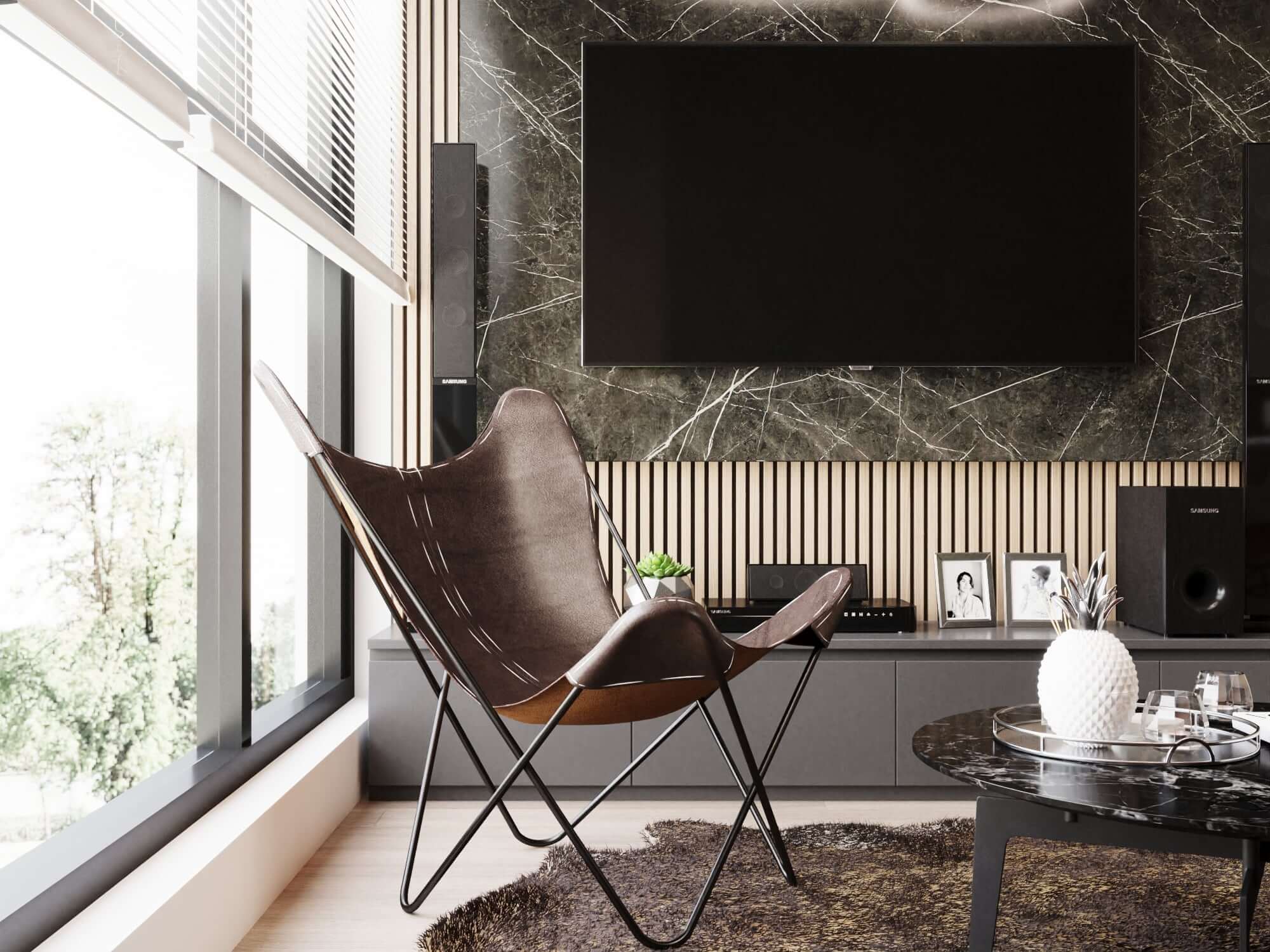 3D Interior Model Kitchen Living room 0134 Scene 3dsmax