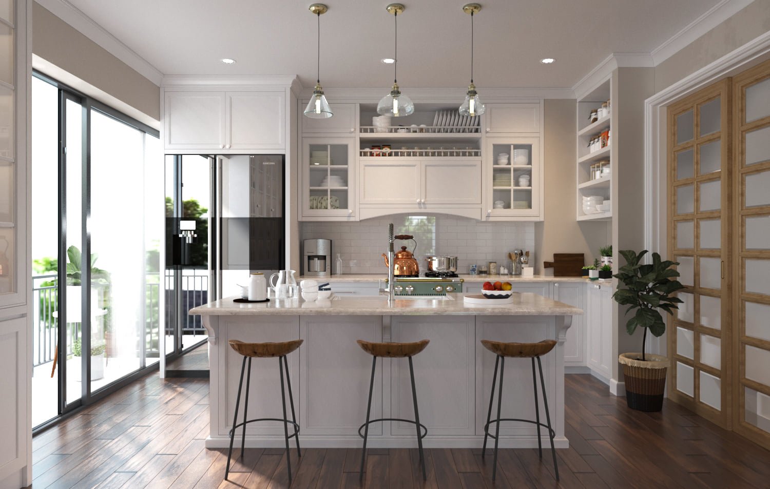 3D Interior Model Kitchen Living room 0135 Scene 3dsmax