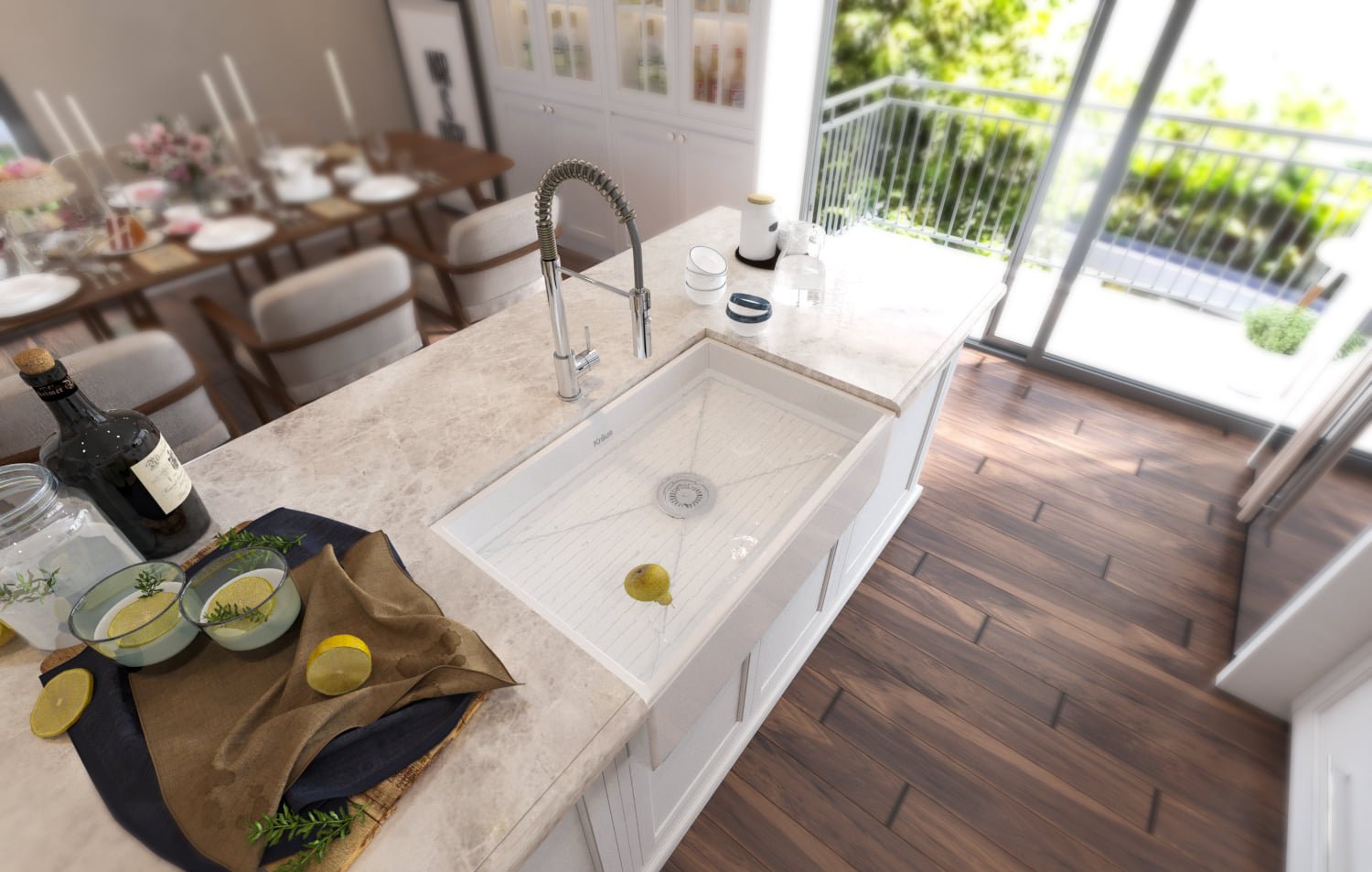 3D Interior Model Kitchen Living room 0135 Scene 3dsmax