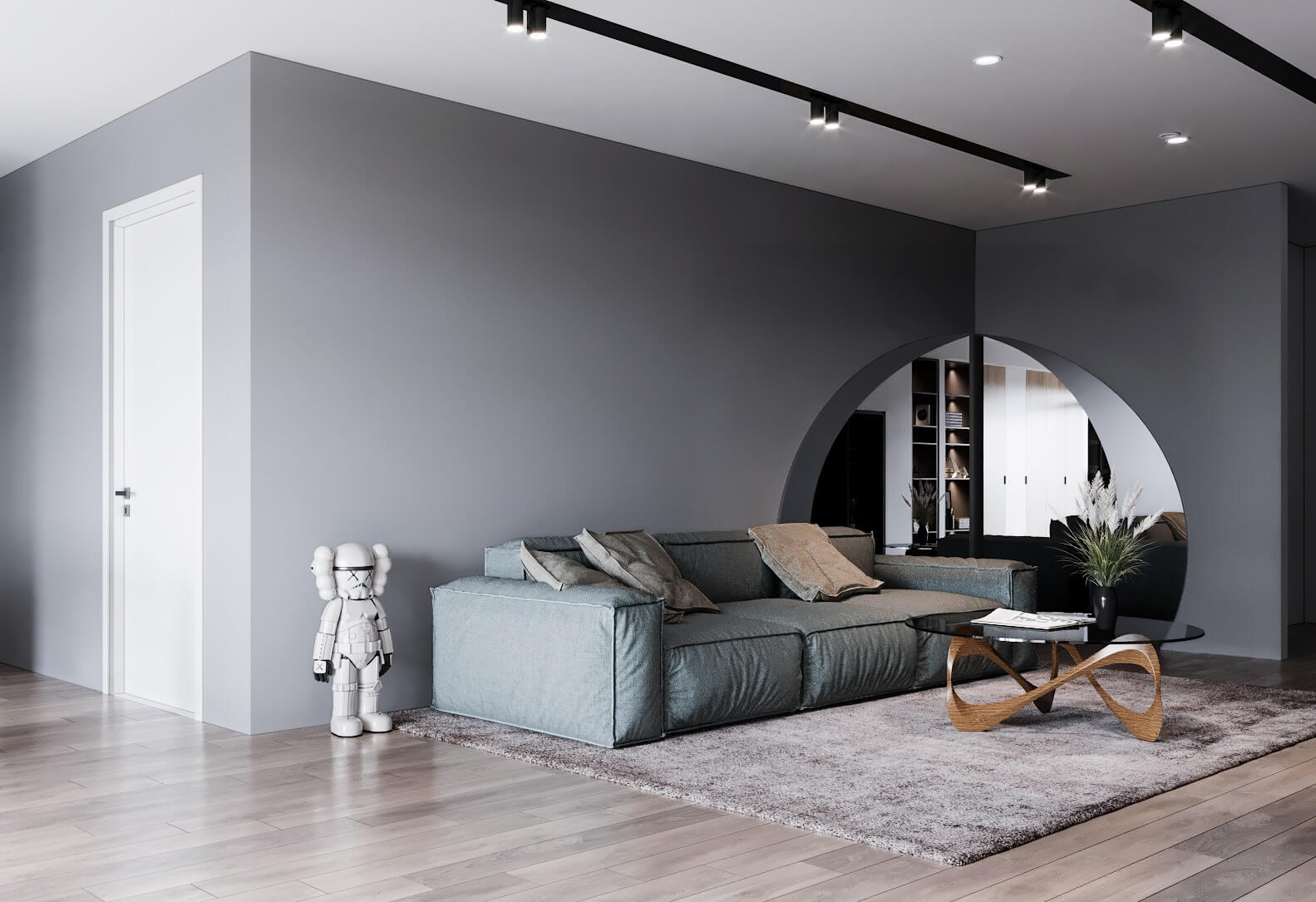 3D Interior Model Kitchen Living room 0136 Scene 3dsmax