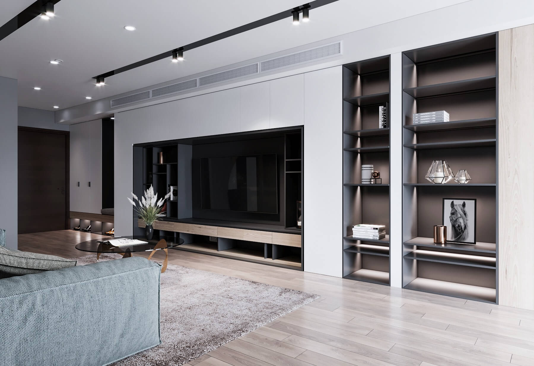 3D Interior Model Kitchen Living room 0136 Scene 3dsmax