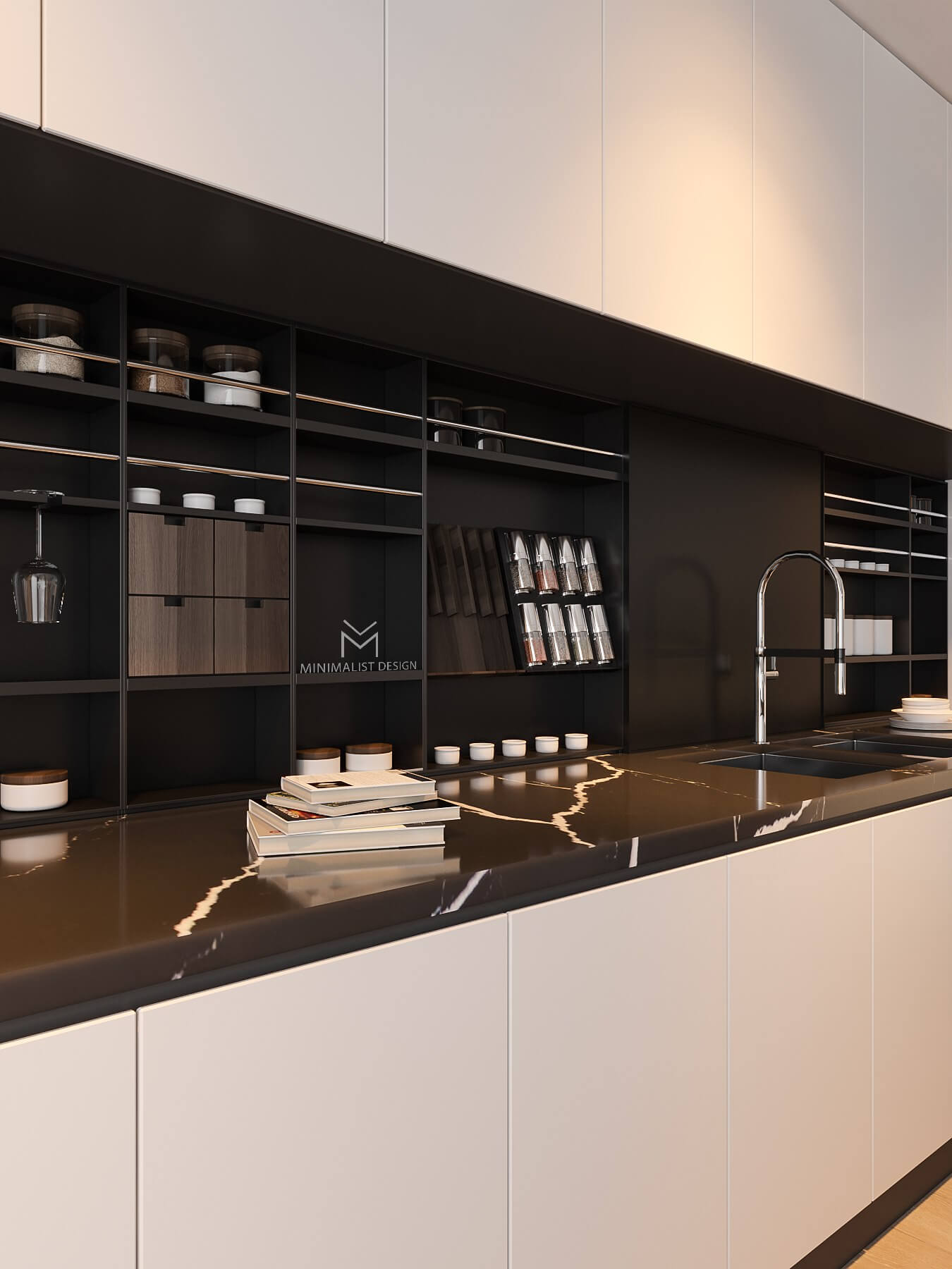 3D Interior Model Kitchen Living room 0137 Scene 3dsmax