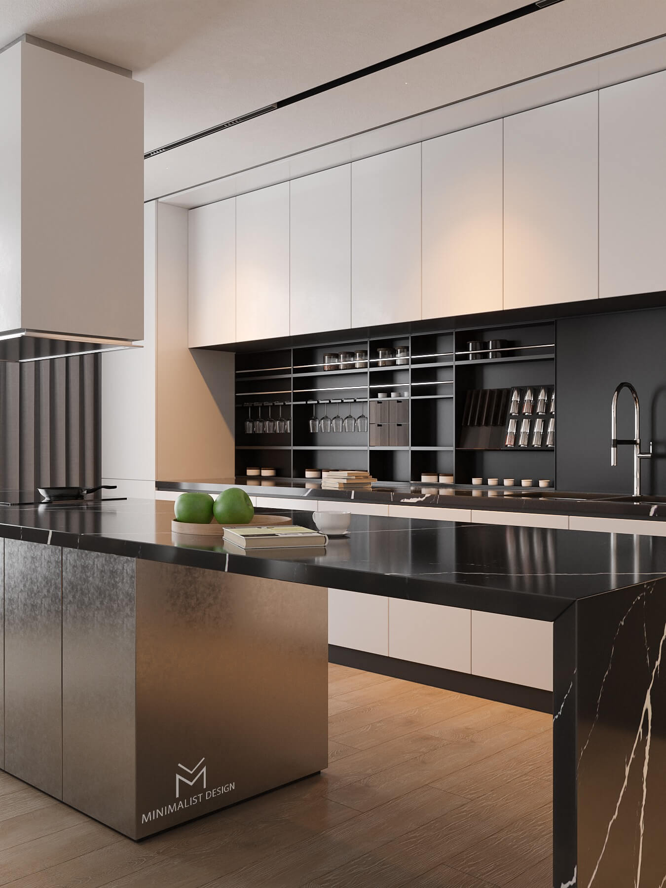 3D Interior Model Kitchen Living room 0137 Scene 3dsmax