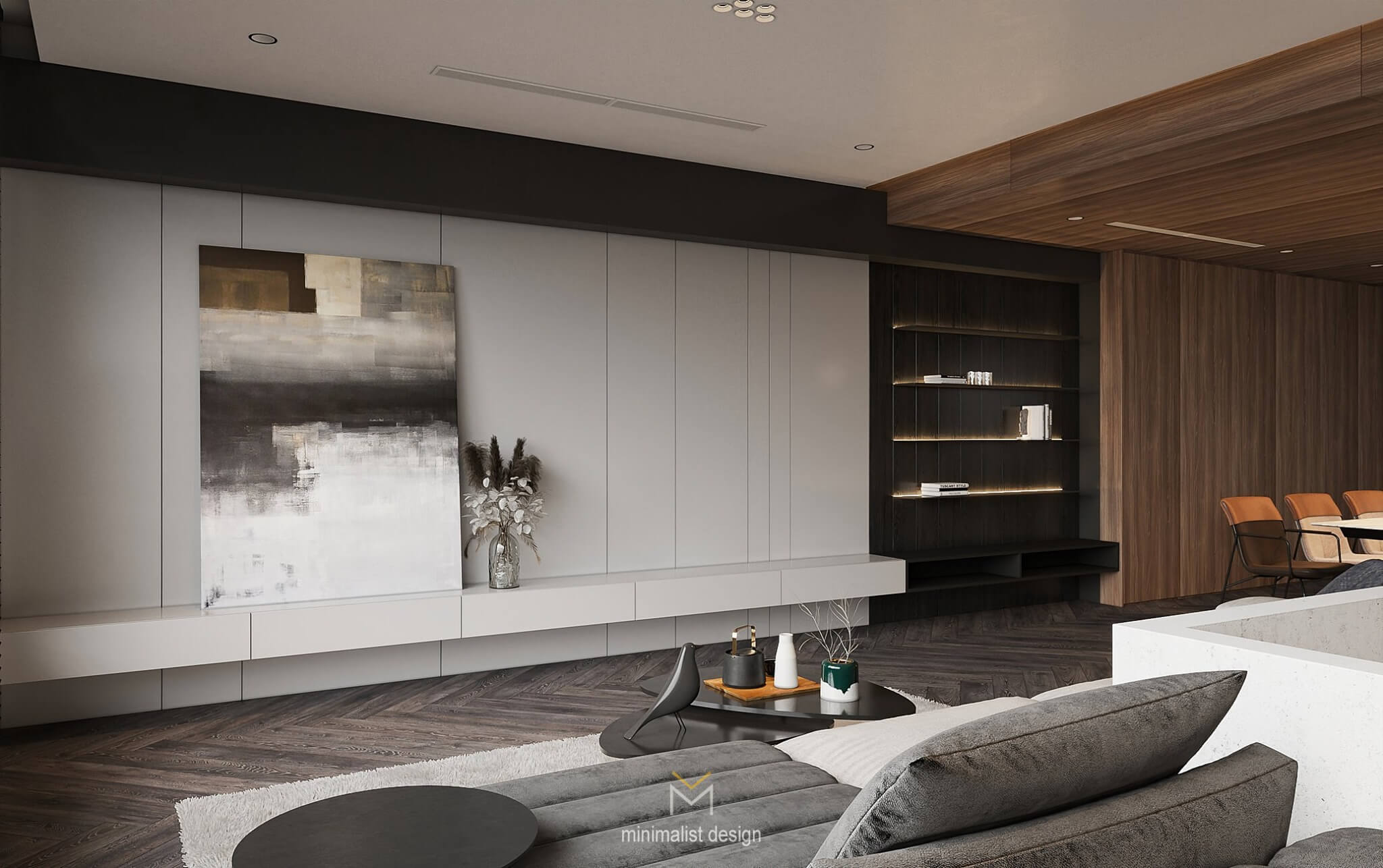 3D Interior Model Kitchen Living room 0138 Scene 3dsmax