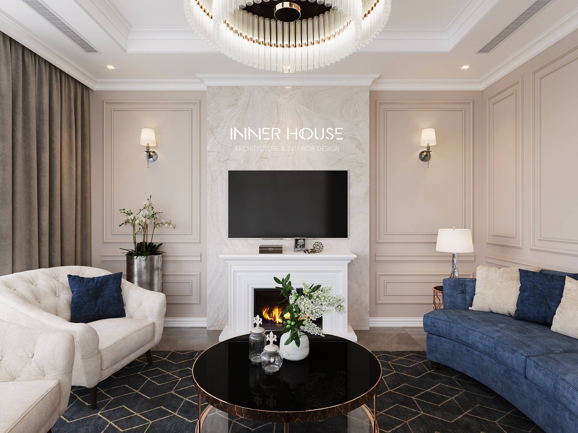 3D Interior Model Kitchen Living room 0140 Scene 3dsmax