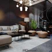 3D Interior Model Kitchen Living room 0142 Scene 3dsmax