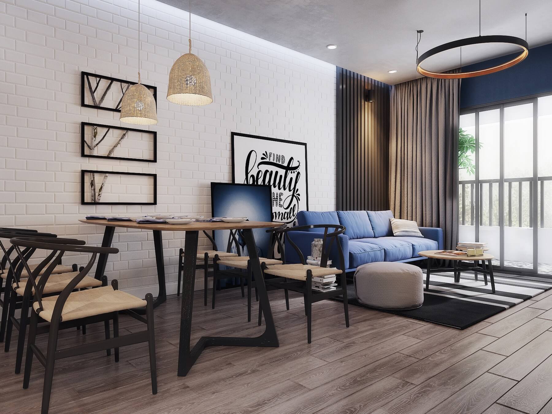 3D Interior Model Kitchen Living room 0145 Scene 3dsmax