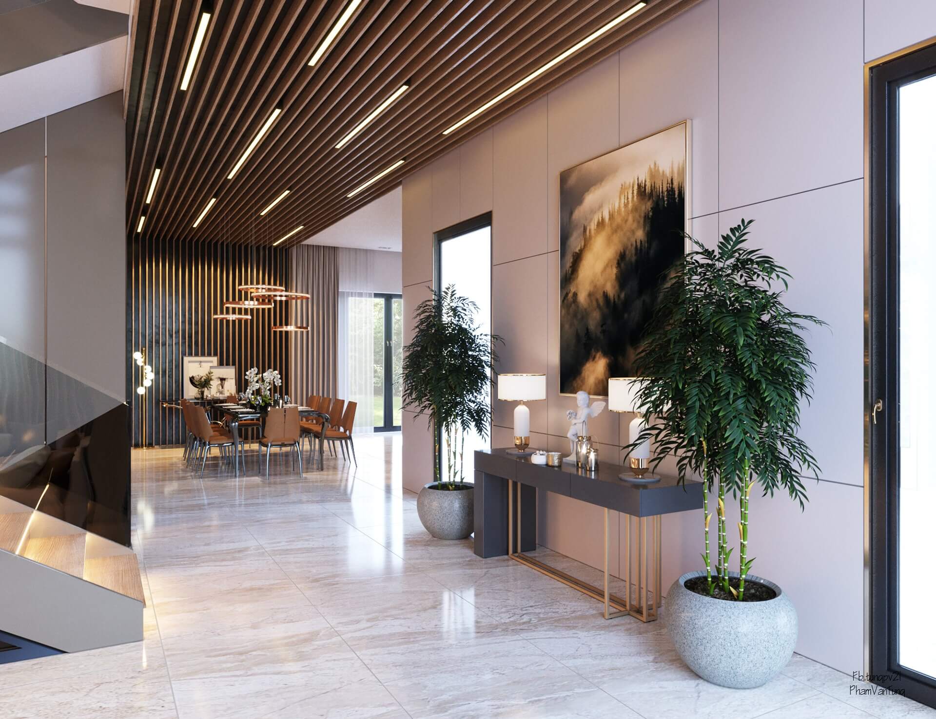 3D Interior Model Kitchen Living room 0147 Scene 3dsmax