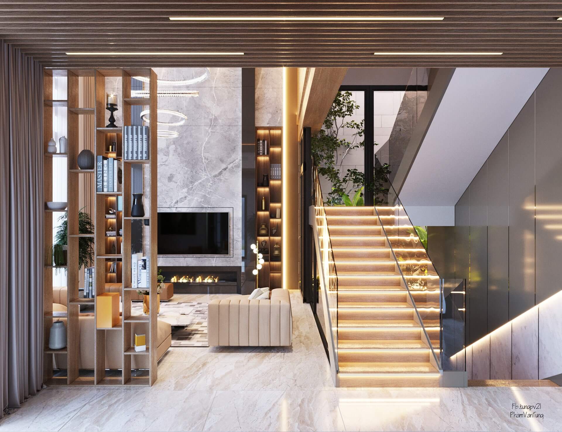 3D Interior Model Kitchen Living room 0147 Scene 3dsmax