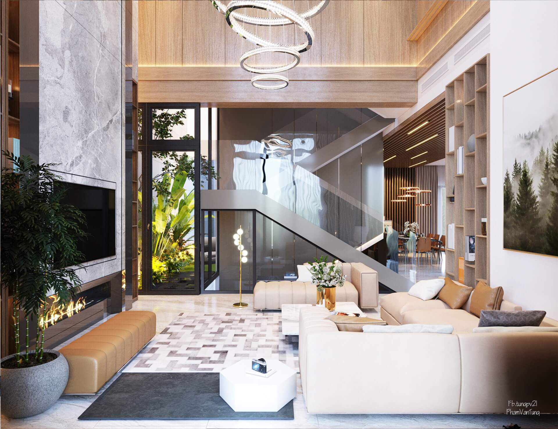 3D Interior Model Kitchen Living room 0147 Scene 3dsmax