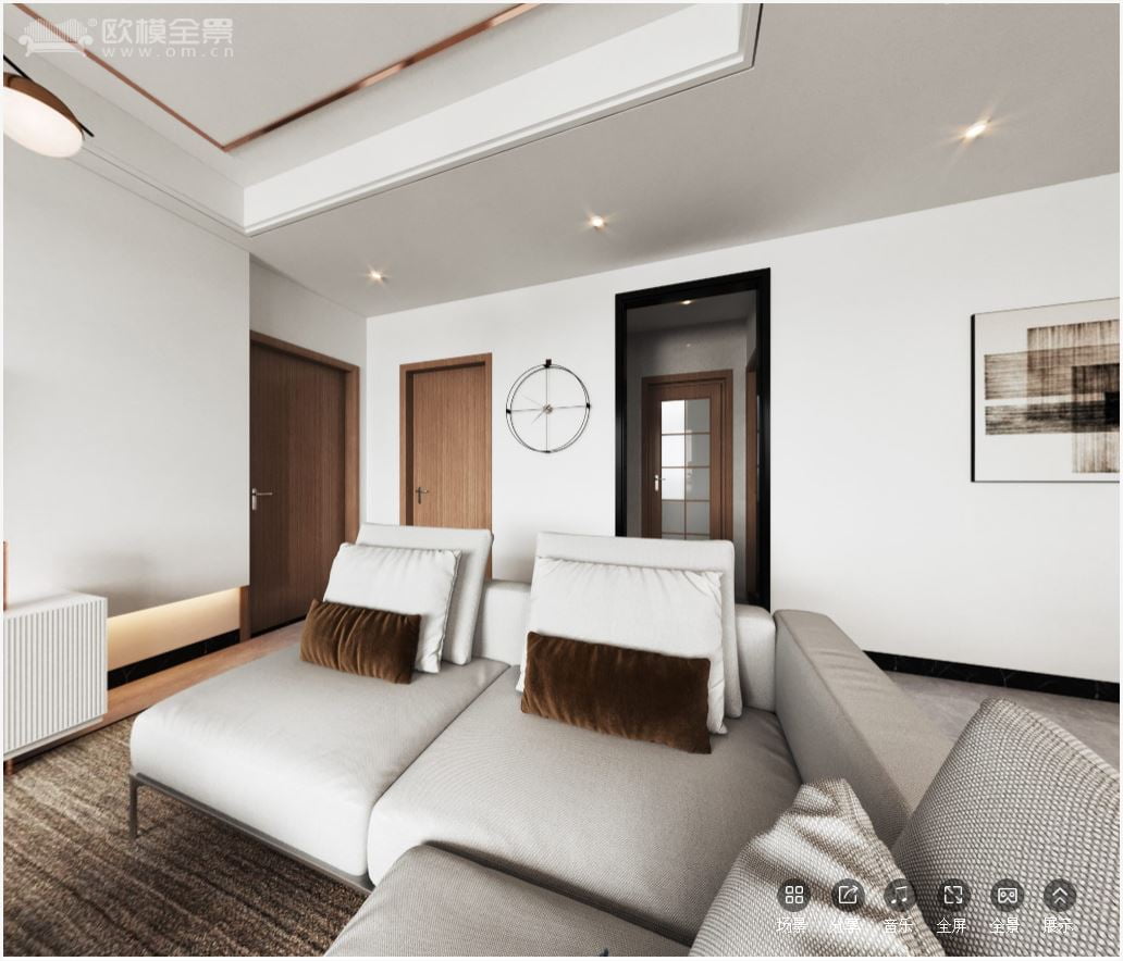 3D Interior Model Kitchen Living room 0161 Scene 3dsmax