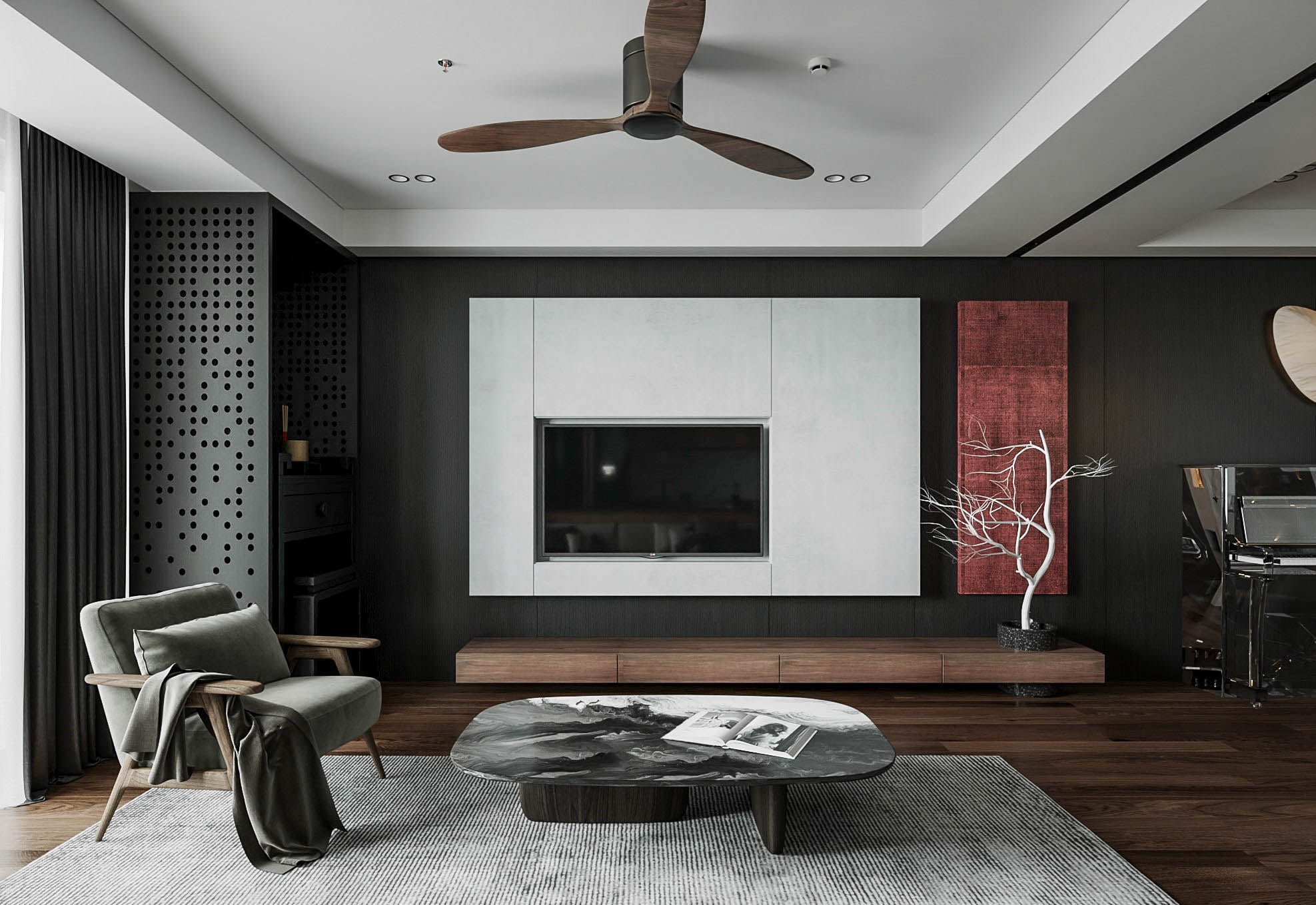 3D Interior Model Kitchen Living room 0165 Scene 3dsmax