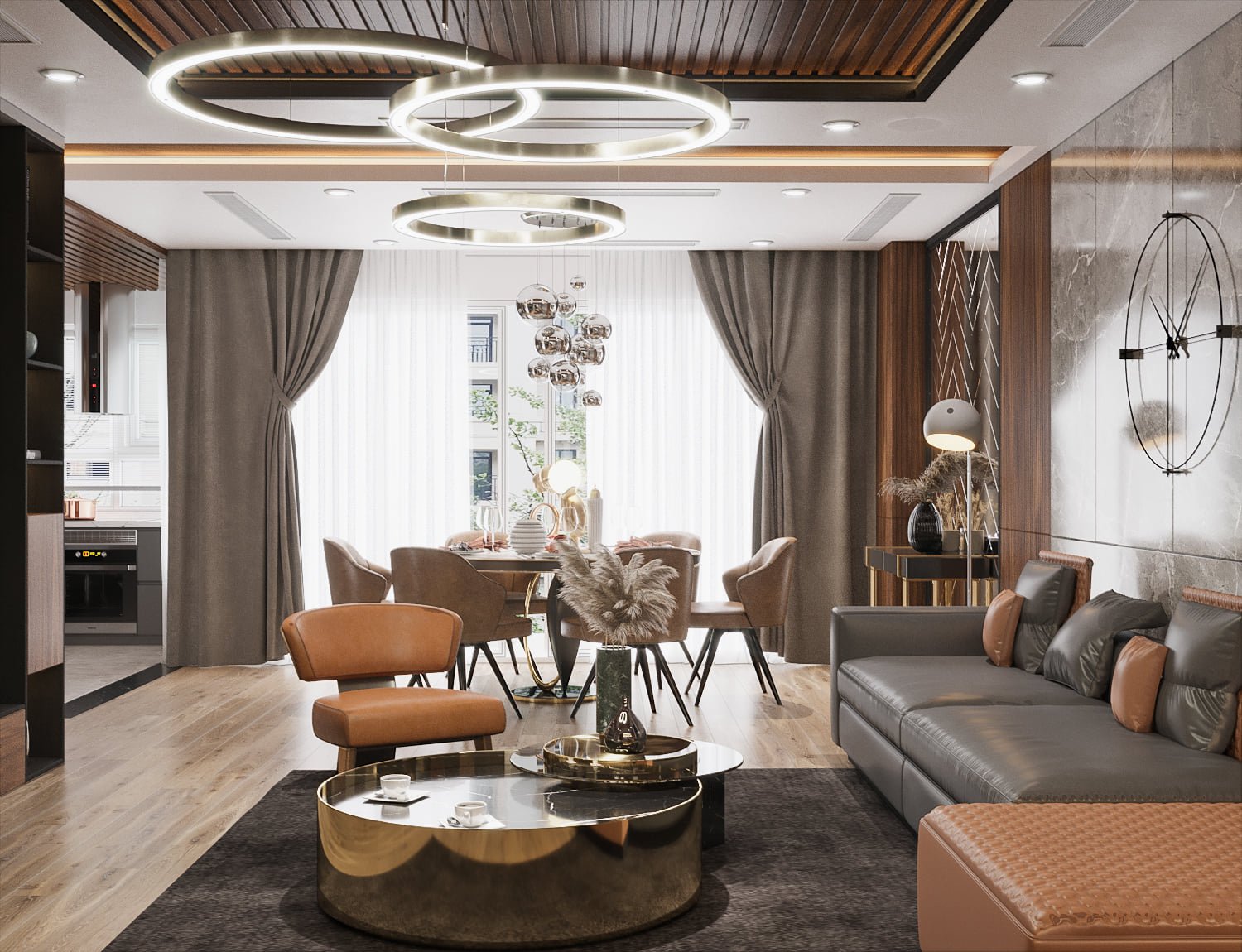 3D Interior Model Kitchen Living room 0168 Scene 3dsmax