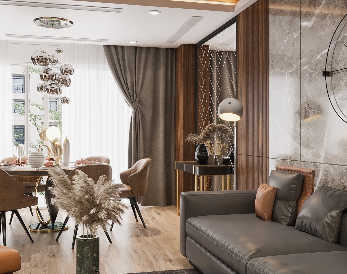 3D Interior Model Kitchen Living room 0168 Scene 3dsmax