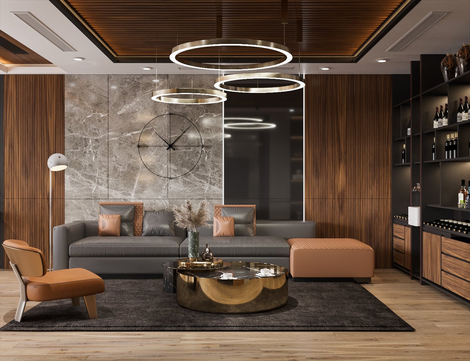 3D Interior Model Kitchen Living room 0168 Scene 3dsmax