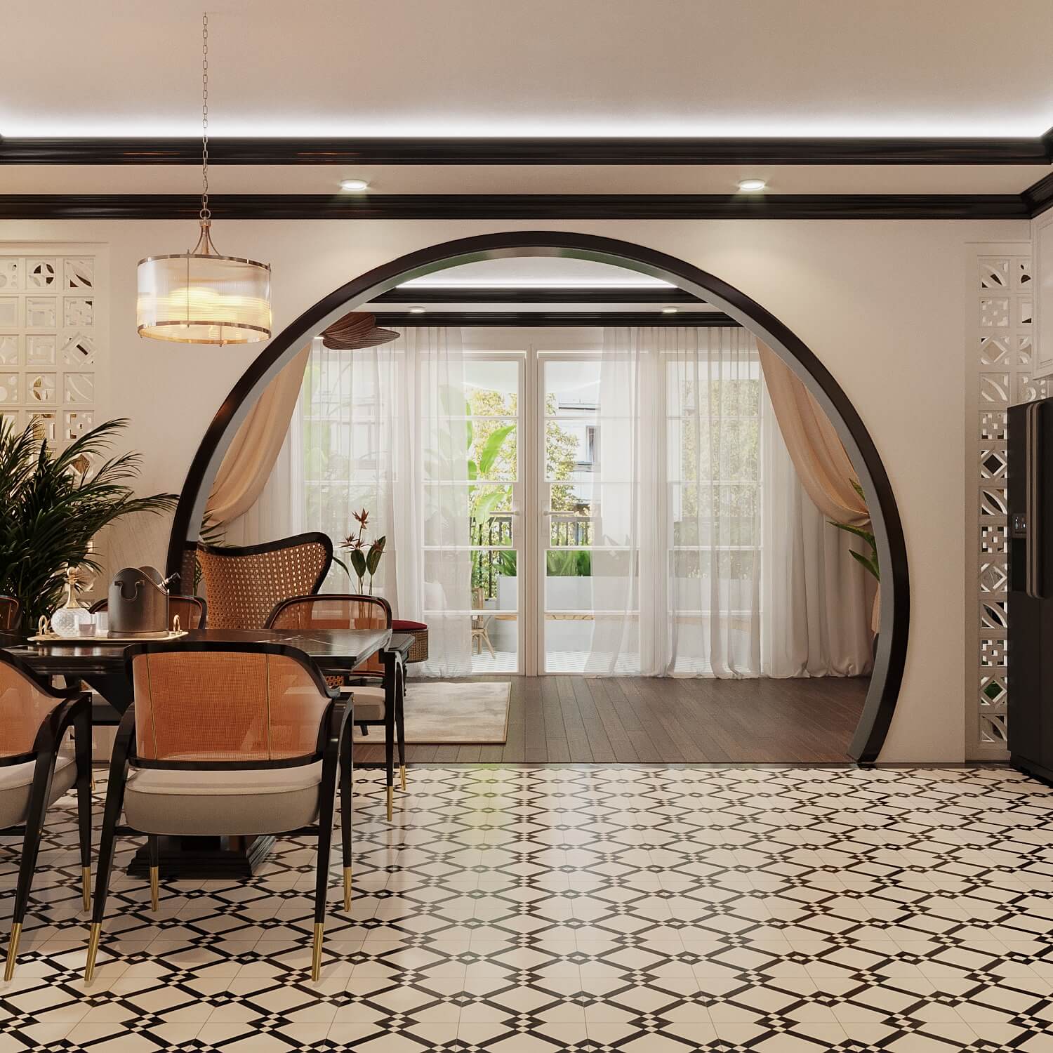 3D Interior Model Kitchen Living room 0170 Scene 3dsmax