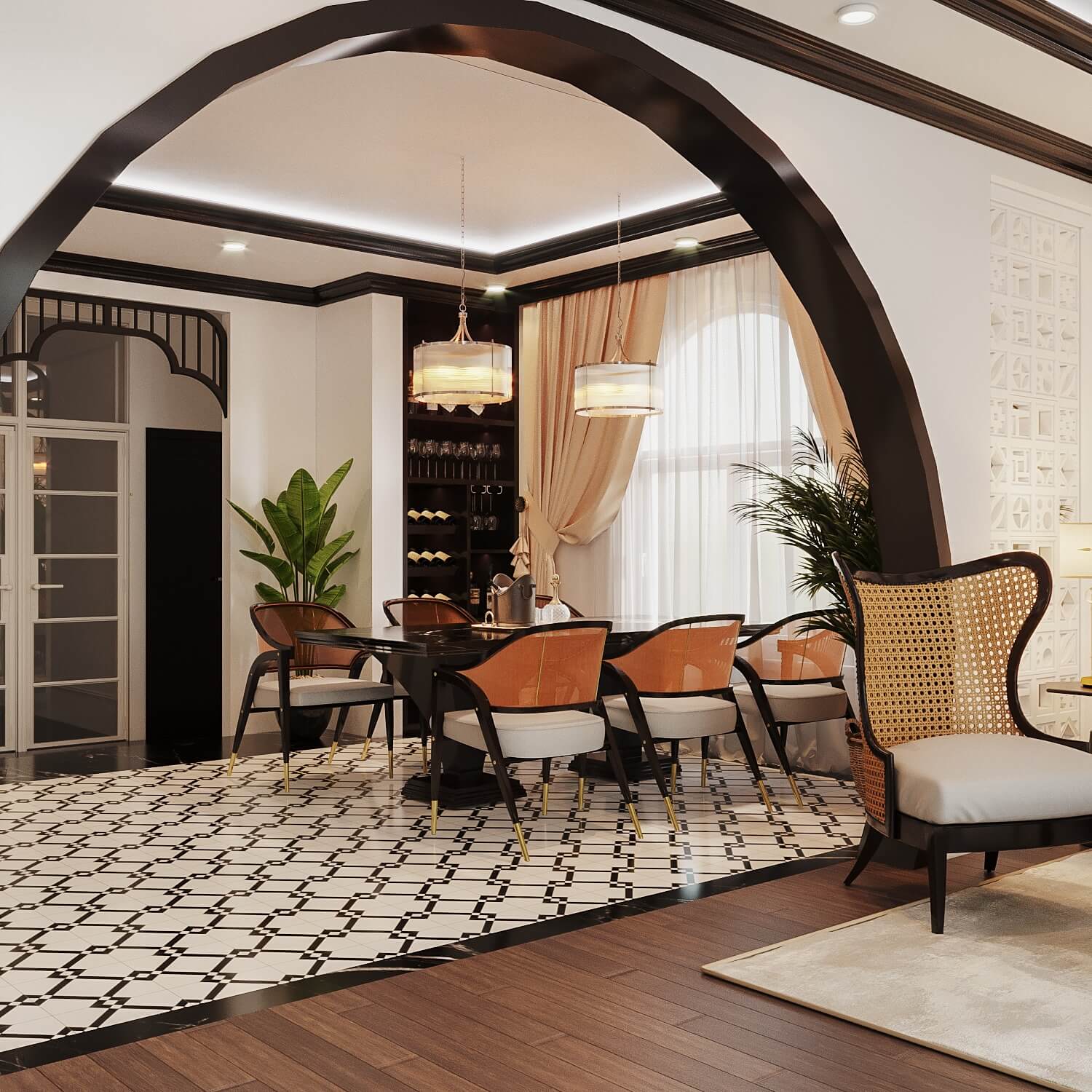 3D Interior Model Kitchen Living room 0170 Scene 3dsmax