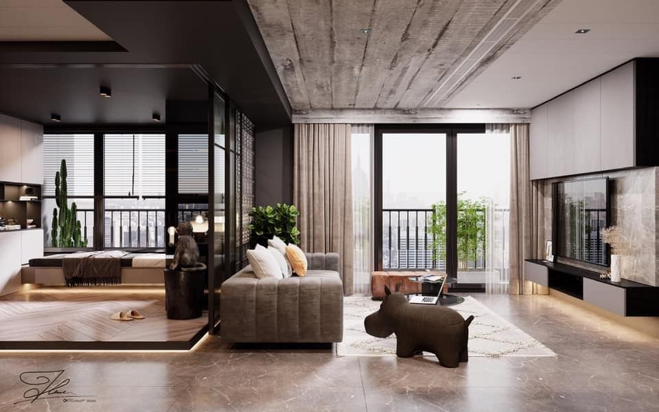 3D Interior Model Kitchen Living room 0173 Scene 3dsmax