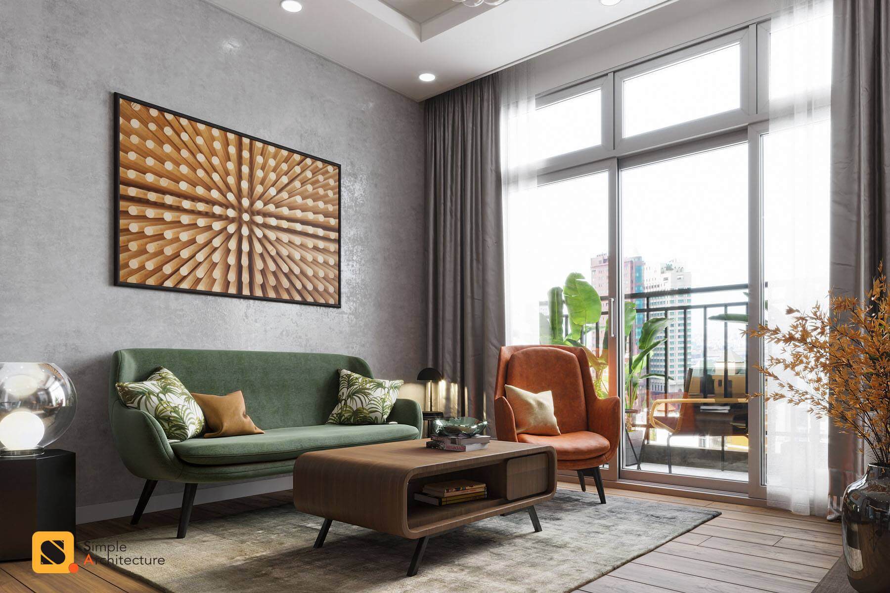 3D Interior Model Kitchen Living room 0180 Scene 3dsmax