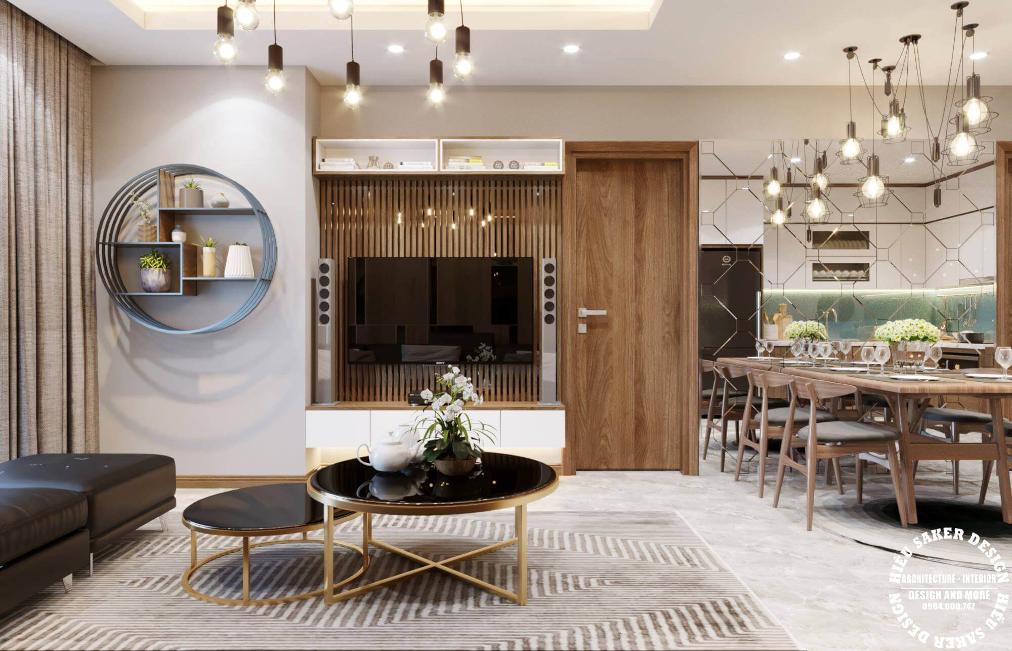 3D Interior Model Kitchen Living room 0184 Scene 3dsmax