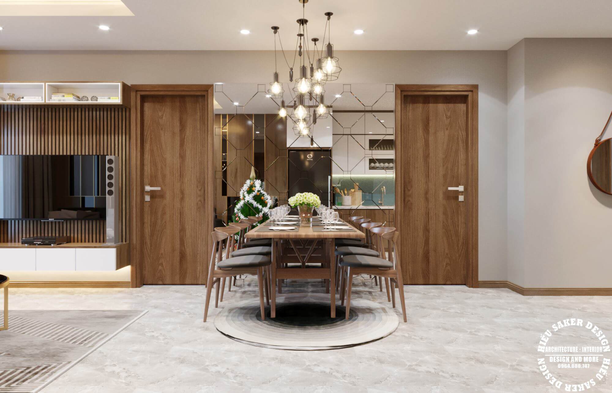 3D Interior Model Kitchen Living room 0184 Scene 3dsmax