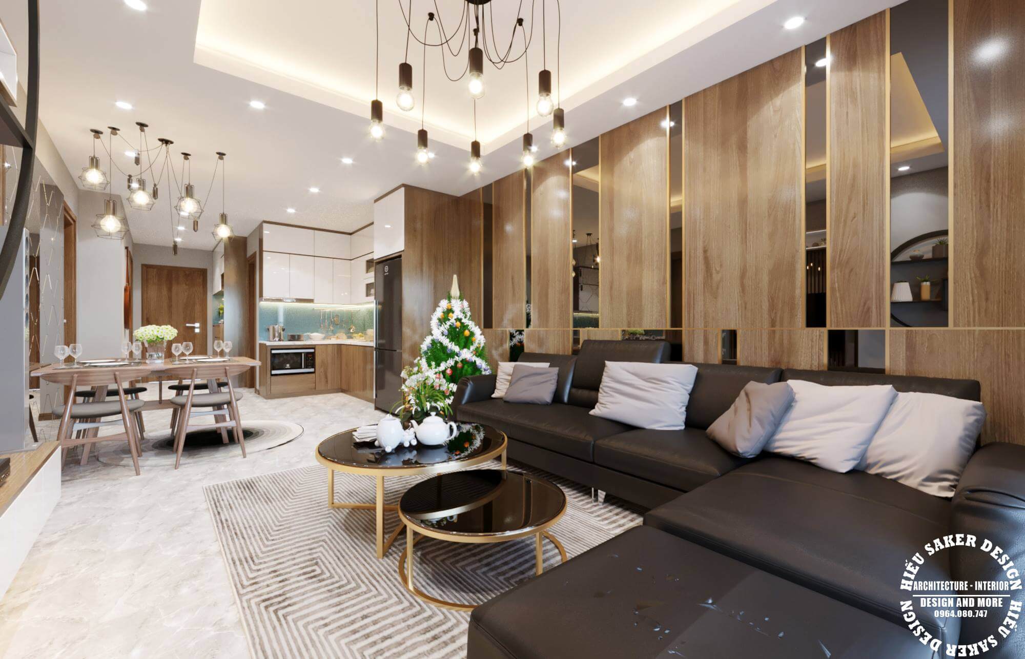 3D Interior Model Kitchen Living room 0184 Scene 3dsmax