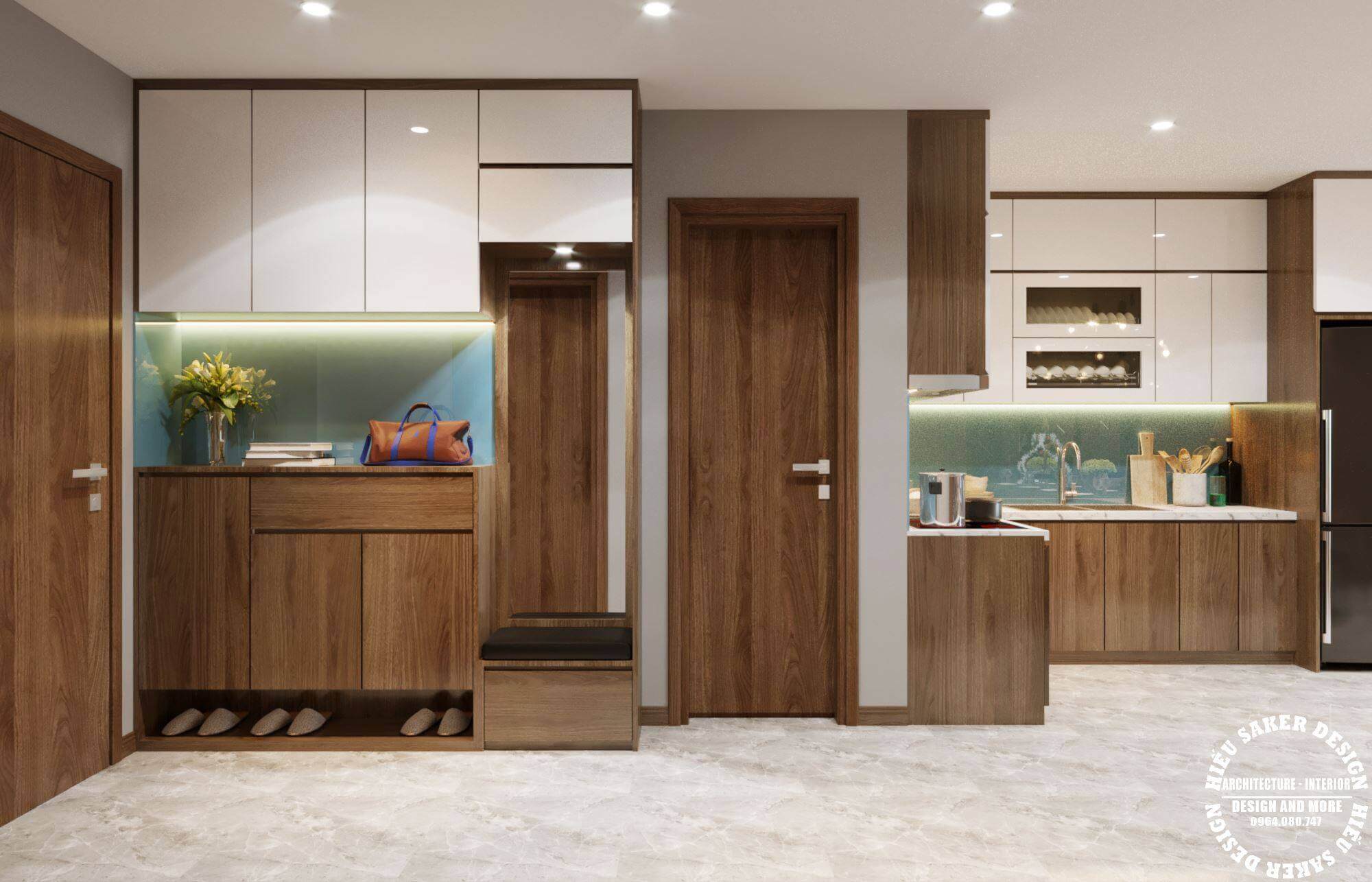 3D Interior Model Kitchen Living room 0184 Scene 3dsmax