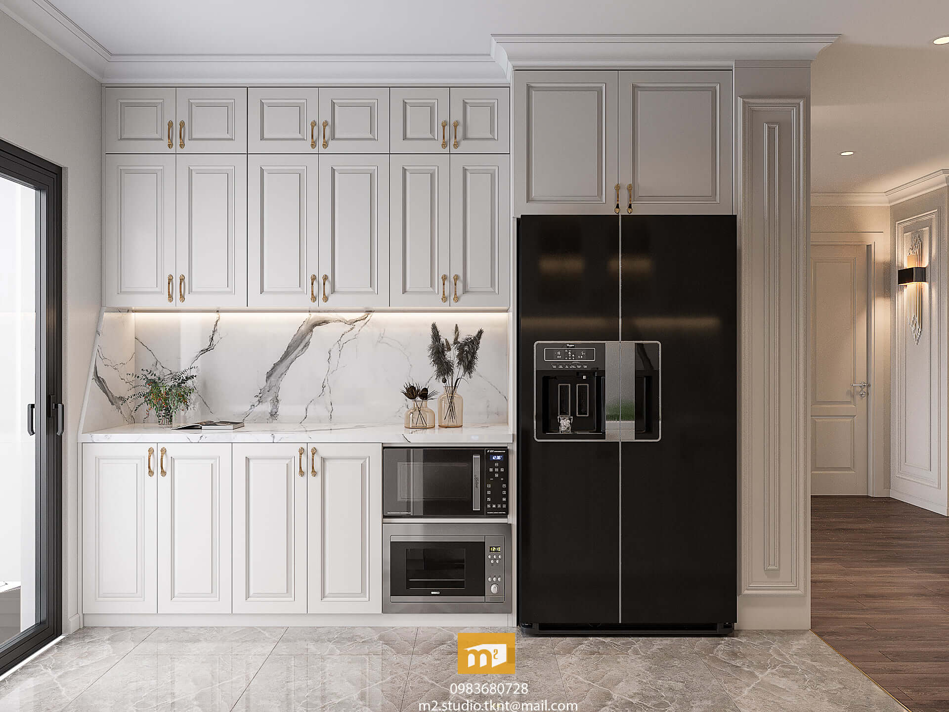 3D Interior Model Kitchen Living room 0185 Scene 3dsmax