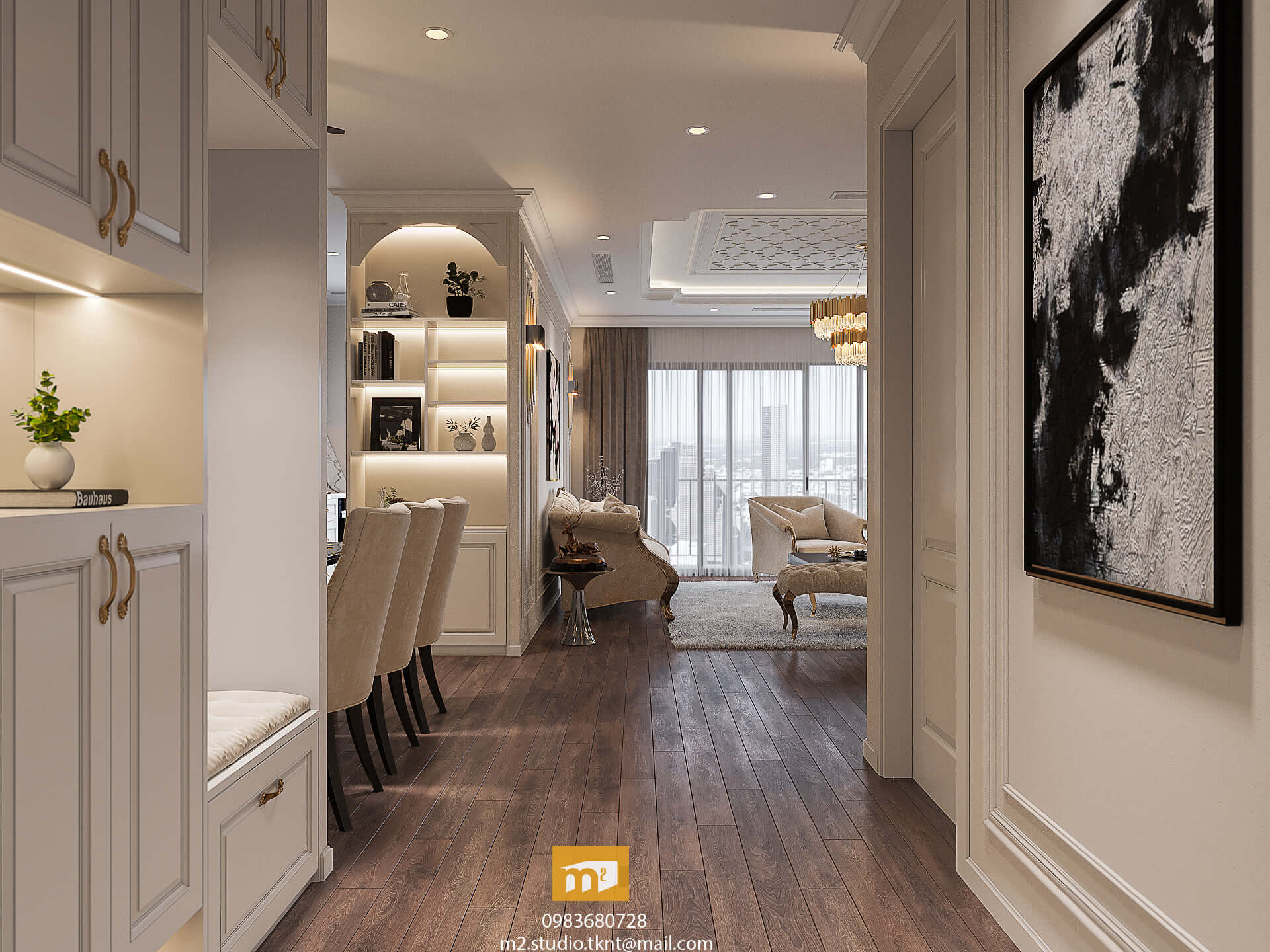 3D Interior Model Kitchen Living room 0185 Scene 3dsmax