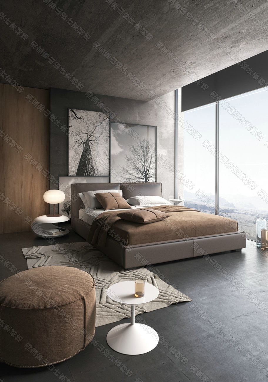 3D Interior Model Bed Room 0196 Scene 3dsmax