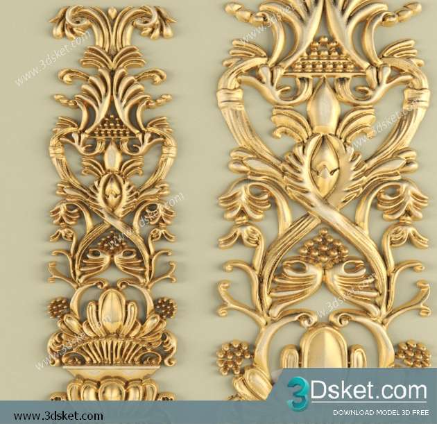 Free Download Decorative Plaster 3D Model 039