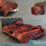 3D Model Bed Free Download Giường 018