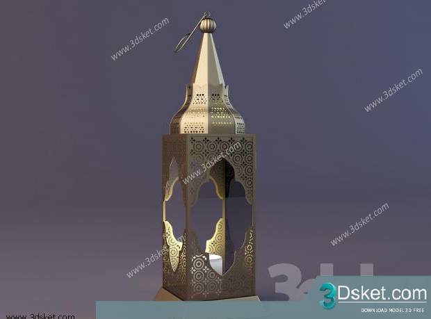 Free Download Ceiling Light 3D Model Đèn Trần 004