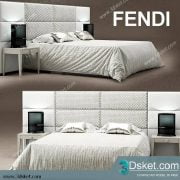 3D Model Bed Free Download Giường 009