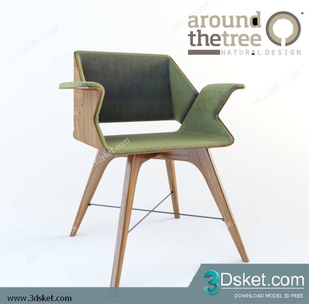 3D Model Arm Chair Free Download 005