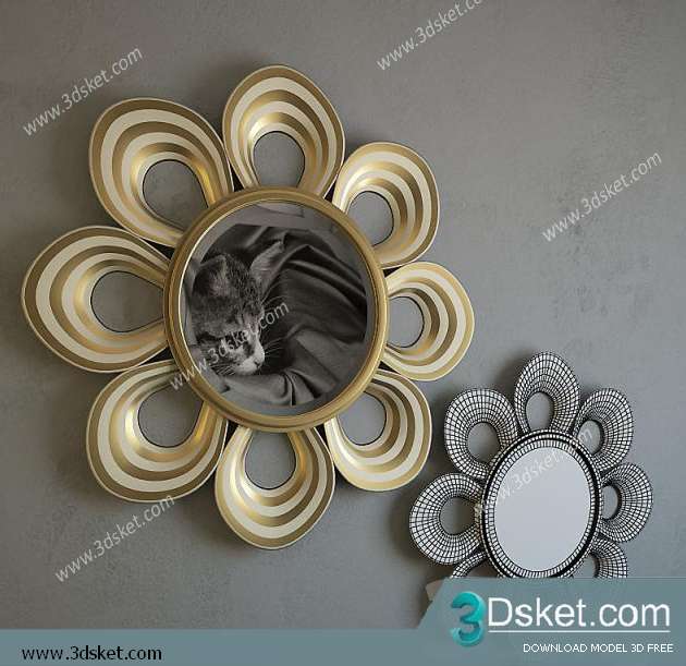 Free Download Mirror 3D Model Gương 004