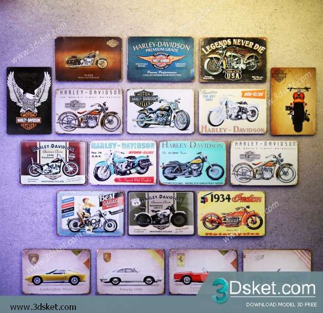 Free Download Frame 3D Model Tranh 023