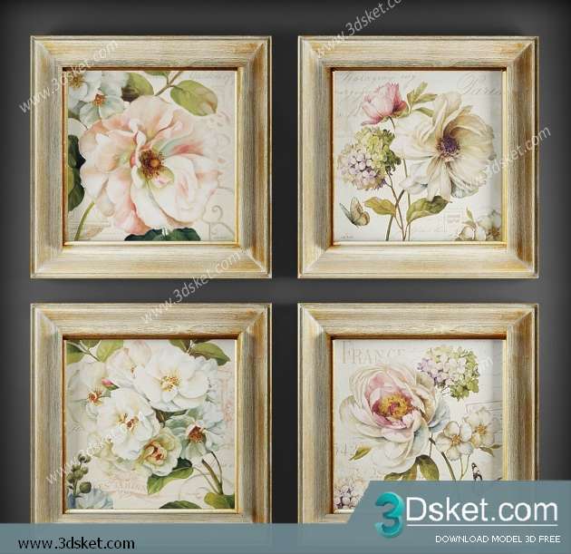 Free Download Frame 3D Model Tranh 026