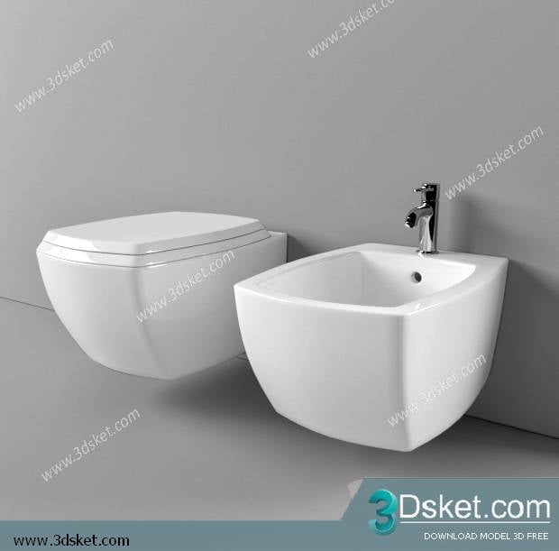 Free Download Toilet Bidet 3D Model 003